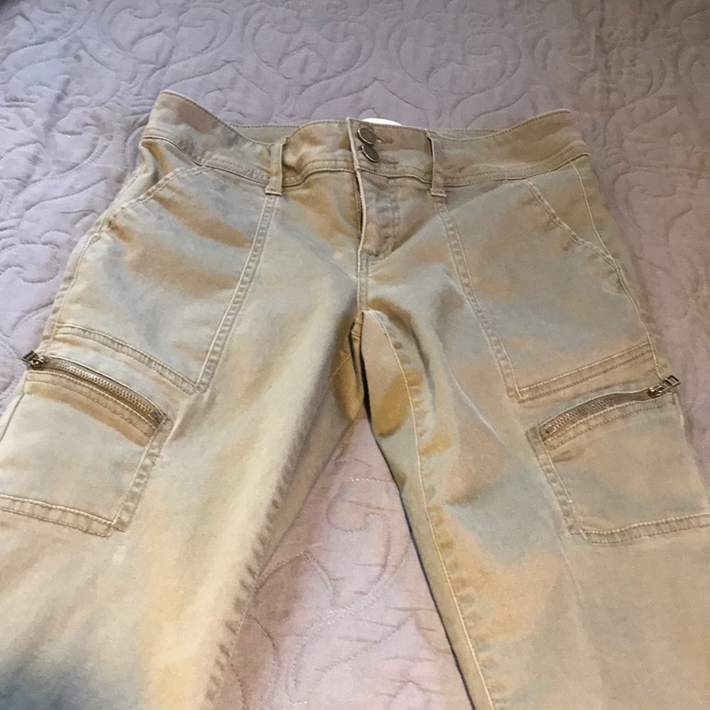 Rewind army green skinnies